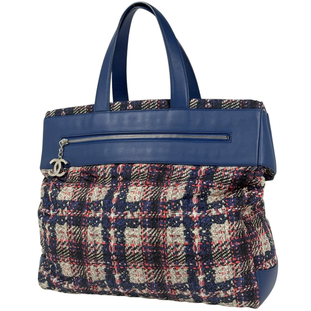 CHANEL Red Logo Tote Bag